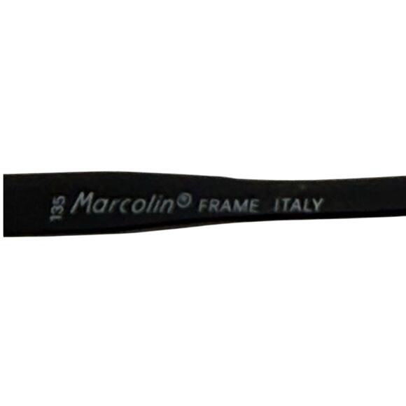 Vintage 90s Marcolin 900 Pilot Sunglasses Aviator Frames Italy Black Gold - Picture 3 of 6